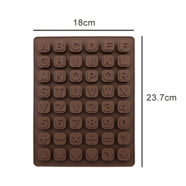 Silicone letters and numbers chocolate mold SR-CL0002 - Image 2