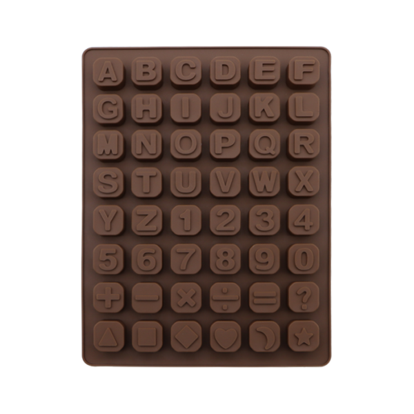 Silicone letters and numbers chocolate mold SR-CL0002