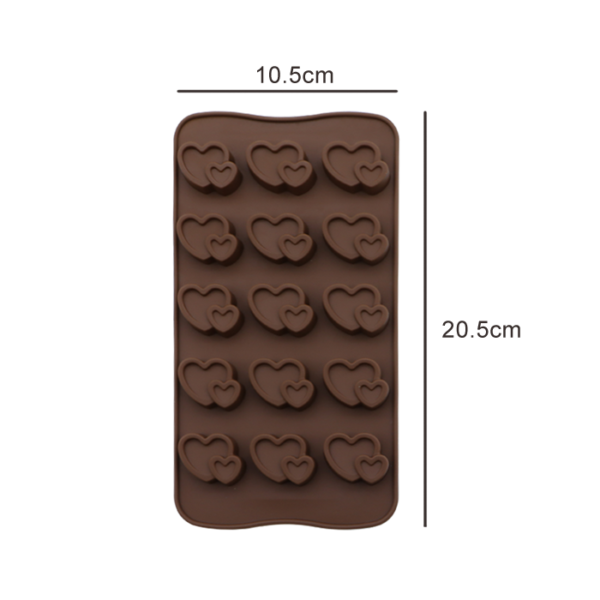 Silicone heart shape chocolate mold SR-CL0019 - Image 2