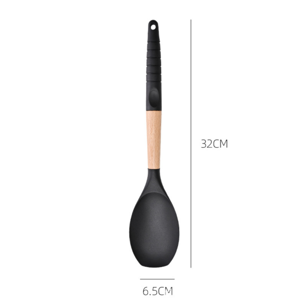 Silicone Kitchen Utensil set with wood handle SR-SK102 - Image 9