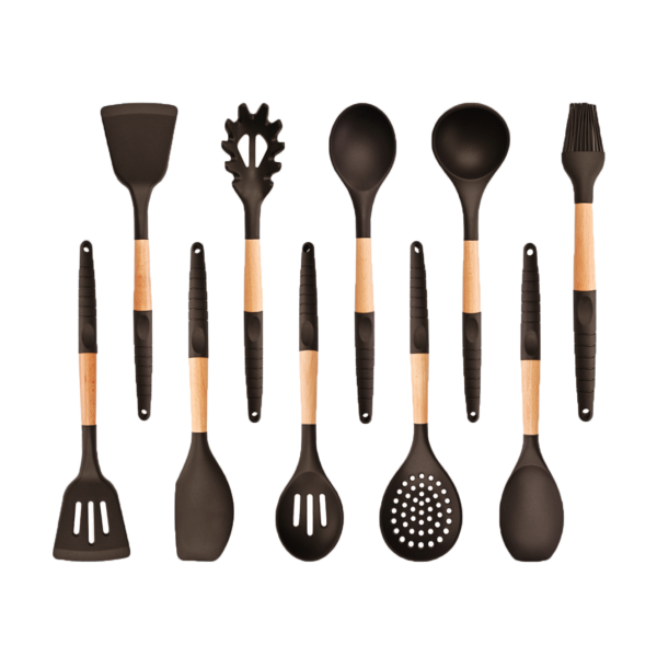 Silicone Kitchen Utensil set with wood handle SR-SK102