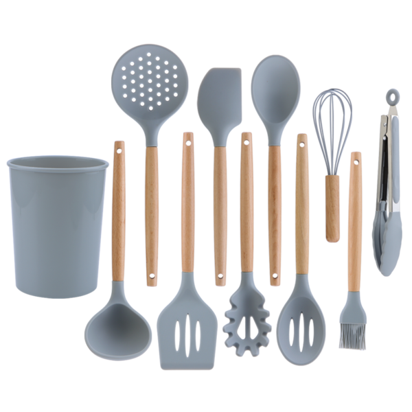 Hot-selling silicone kitchen utensils with wooden handles SR-SK0015 - Image 3