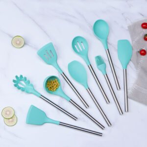Silicone kitchen utensils with stainless steel handle SR-SK0053