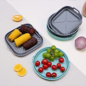 Foldable Square and Round Air Fryer Silicone Liners