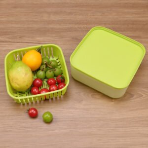 2 in 1 vegetable and fruit colander with cover SR-OT0018