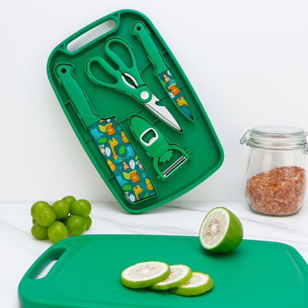 Knife, peeler and chopping board set SR-KS0004