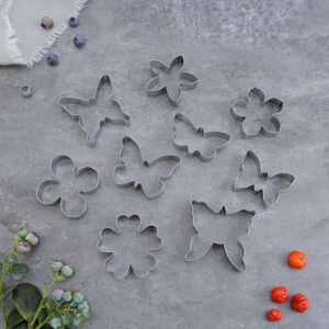 Stainless steel butterfly and flower cookie cutter SR-CC009.16