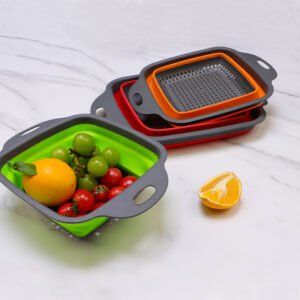 Collapsible Square Shape Colander SR-FL0005H.I.J