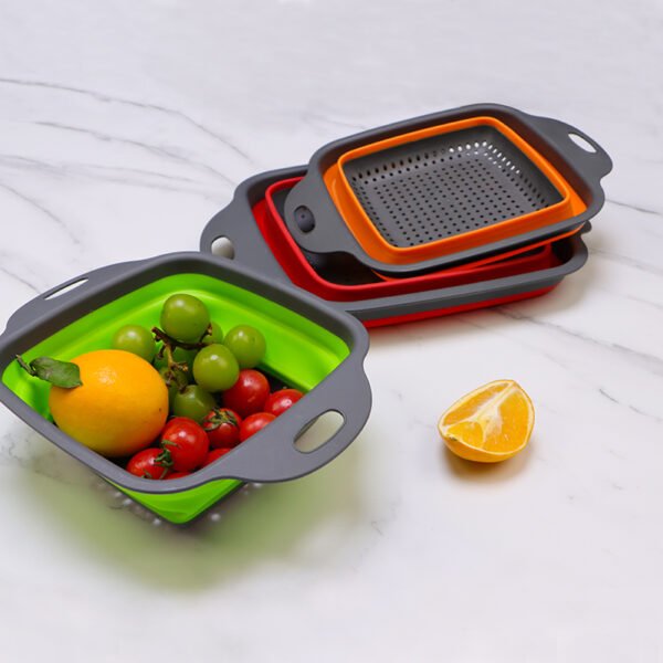 Collapsible Square Shape Colander SR-FL0005H.I.J
