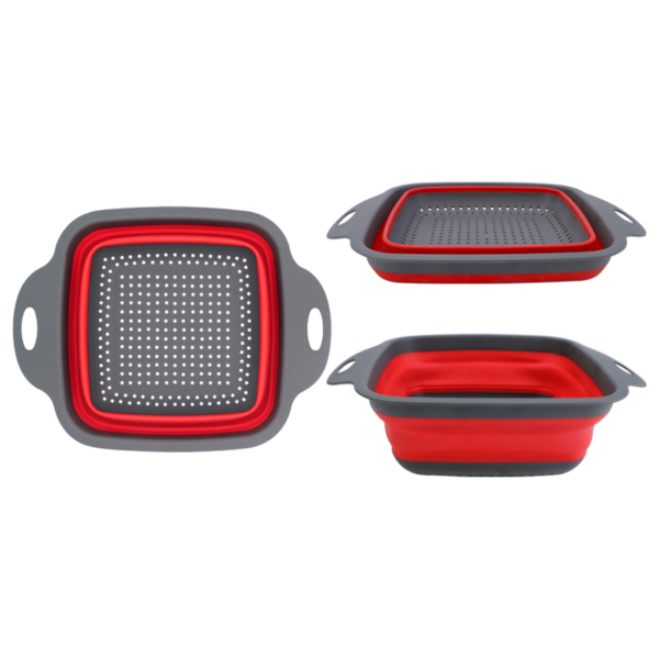 Collapsible Square Shape Colander SR-FL0005H.I.J - Image 2
