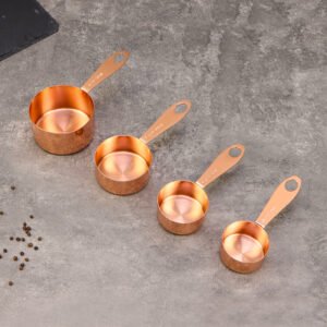 Stainless steel copper color measuring cups SR-MS0002