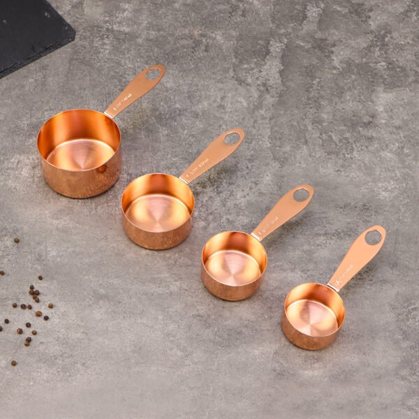 Stainless steel copper color measuring cups SR-MS0002