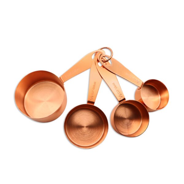 Stainless steel copper color measuring cups SR-MS0002 - Image 2