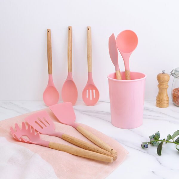 Cheap nylon kitchen utensils with wooden handles SR-NK0025 - Image 2