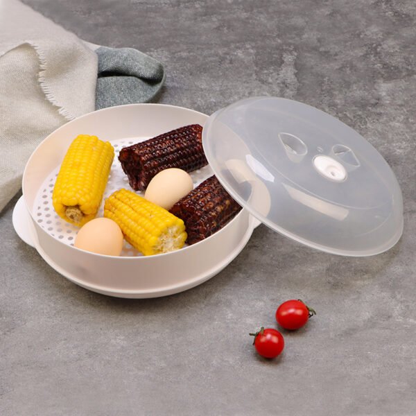 Microwave heating steamer with cover SR-OT0019